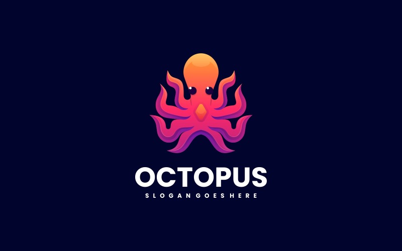 Octopus Gradient Colorful Logo Style Logo Template