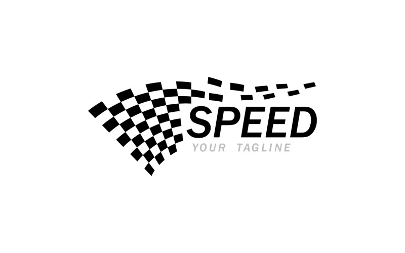 Race Flag Speed Logo And Symbol V5 Logo Template