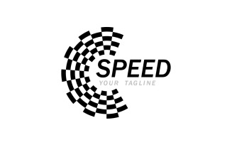 Race Flag Speed Logo And Symbol V7