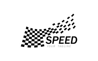 Race Flag Speed Logo And Symbol V