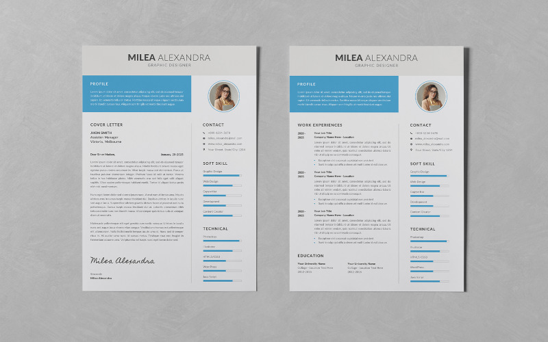 Resume CV and Cover Letter Templates Corporate Identity