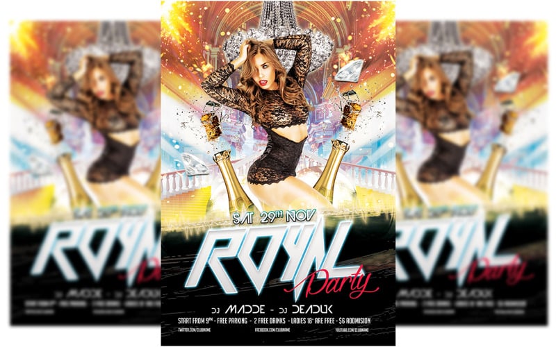 Royal Party Flyer Template Corporate Identity