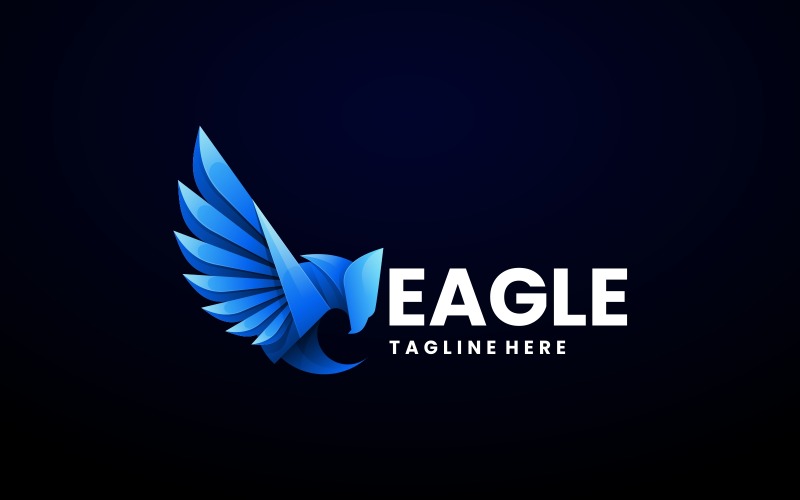 Vector Logo Eagle Color Gradient Style Logo Template