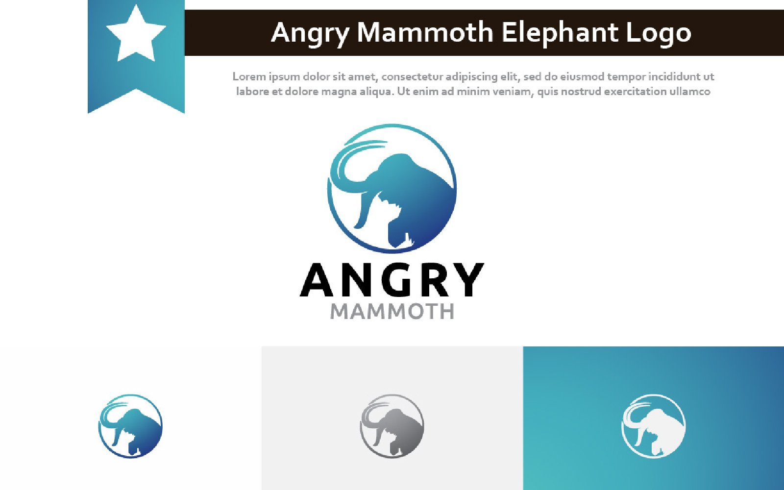 Kit Graphique #240491 Angry Mammoth Divers Modles Web - Logo template Preview