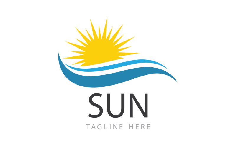 Sun Logo And Symbol Vector V4 Logo Template
