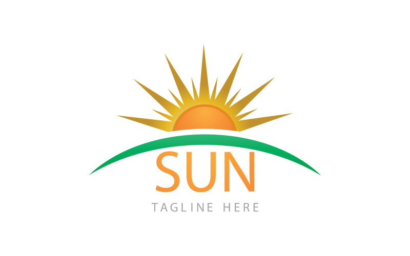 Sun Logo And Symbol Vector V6 Logo Template