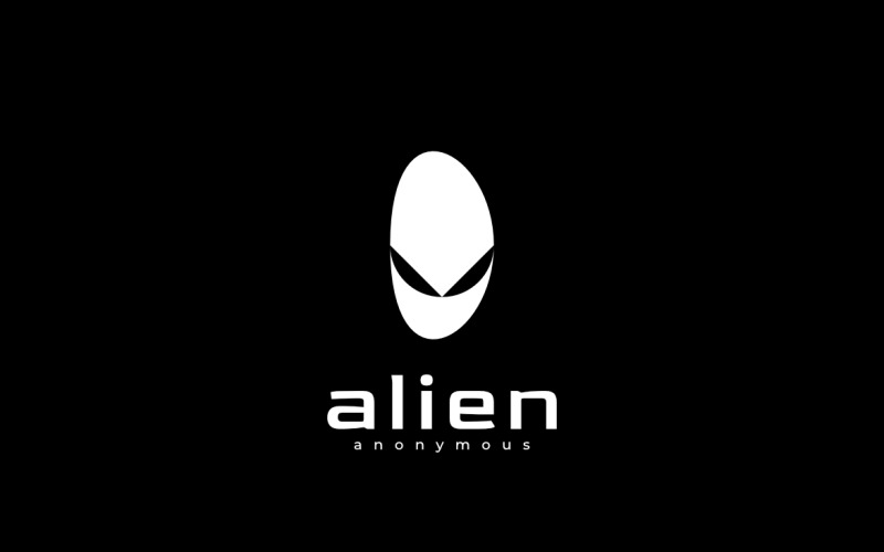 Alien Anonymous Flat Corporation Logo Logo Template