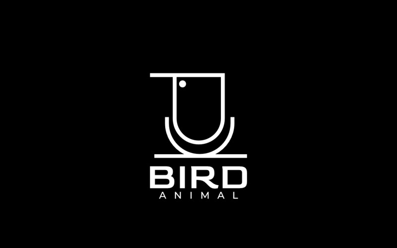 Animal Bird Line Mascot Logo Logo Template