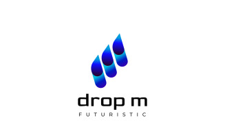 Drop Letter M Gradient Logo