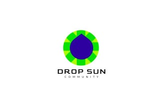 Drop Sunshine Flat Modern Logo
