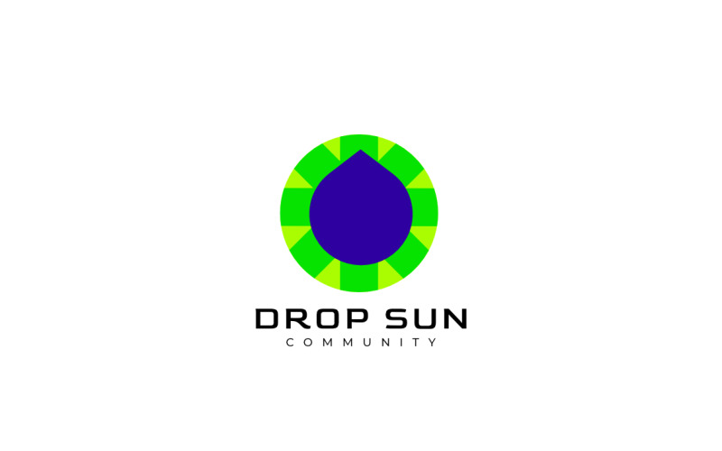 Drop Sunshine Flat Modern Logo Logo Template