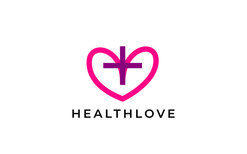 Health Love Hospital Logo Logo Template