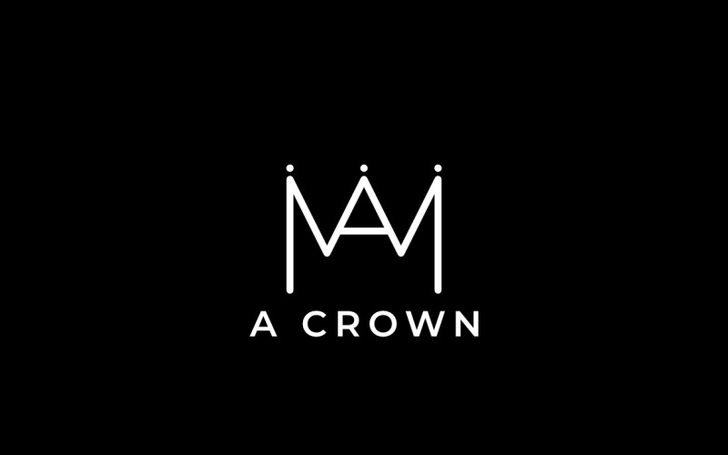 Letter A Crown Clever Logo Logo Template