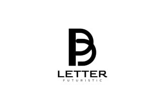 Letter B Dynamic Flat Logo