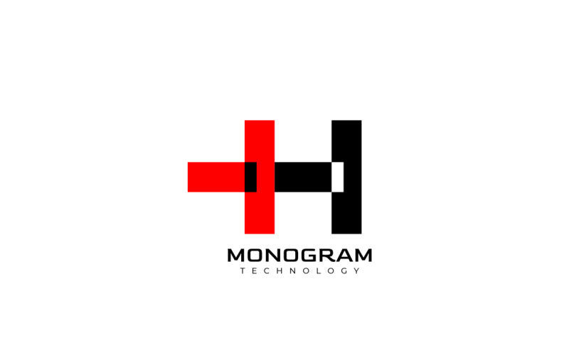 Monogram Letter TH Clever Logo Logo Template
