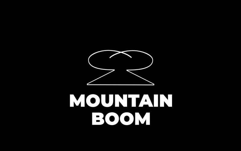 Mountain Boom Nature Logo Logo Template