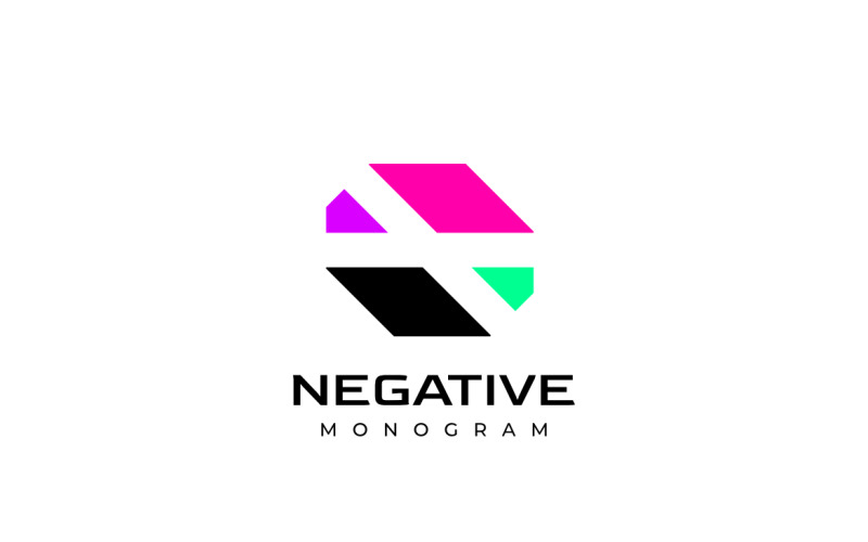 Negative Monogram Letter SX Logo Logo Template