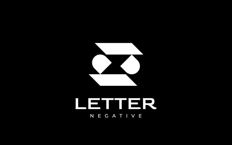 Negative Space Letter Z Logo Logo Template