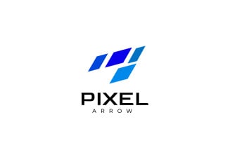 Pixel Arrow Clever Smart Logo