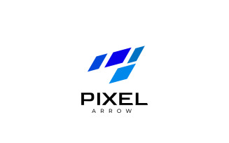 Pixel Arrow Clever Smart Logo