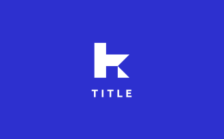 Contemporary Iconic k Flat Blue Logo