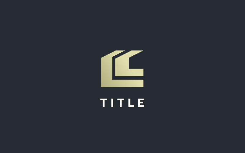 Contemporary Iconic LC Corporate Golden Logo Logo Template