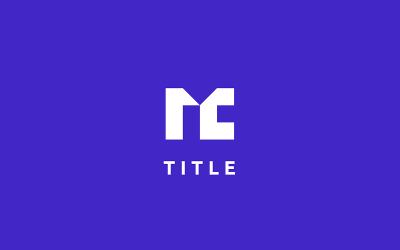 Contemporary Iconic MC Blue Monogram Logo Logo Template