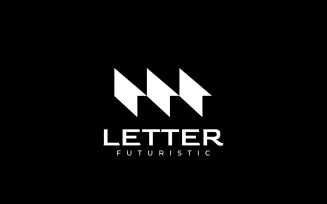 Dynamic Letter M Flat Logo