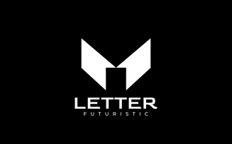 Dynamic Letter Modern Flat Logo