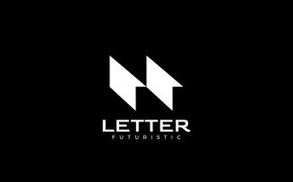 Dynamic Letter N Flat Logo