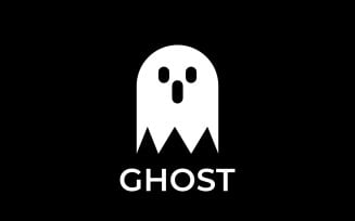 Ghost Modern Negative Space Logo