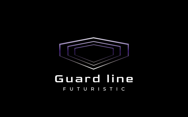 Guard Line Techno Scifi Logo Logo Template