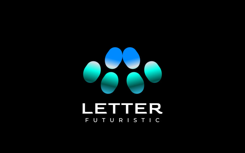 Abstract Techno Futuristic Gradient Logo Logo Template