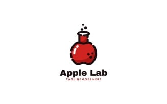 Apple Lab Simple Mascot Logo