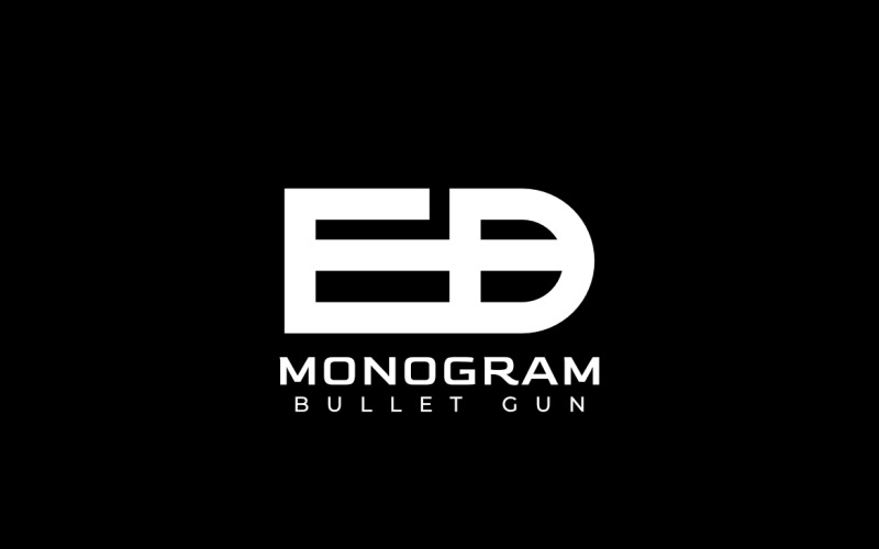 Bullet Corporate Simple Monogram Letter ED Logo Logo Template
