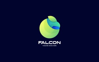 Circle Falcon Gradient Logo Template