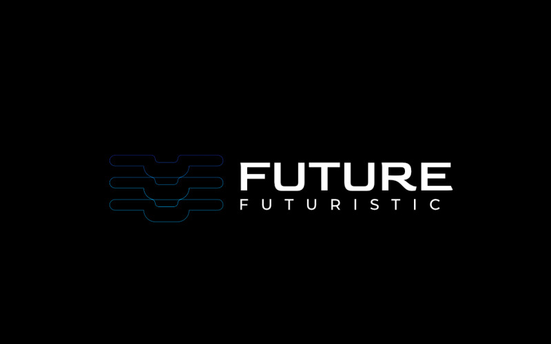 Free Future Line Techno Logo Logo Template