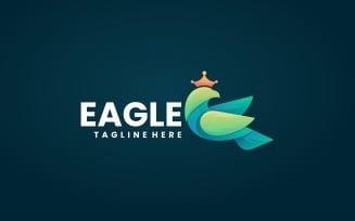 King Eagle Gradient Logo Design