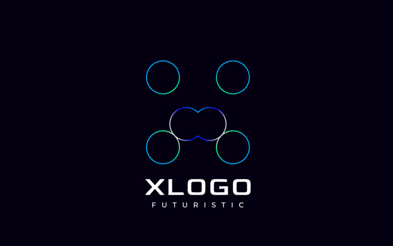 Letter X Tech Future Logo Logo Template