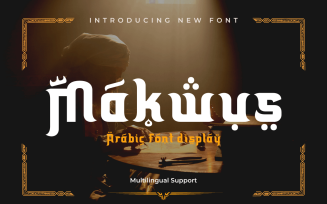 Makwus, one of our newest premium fonts based on Arabic style