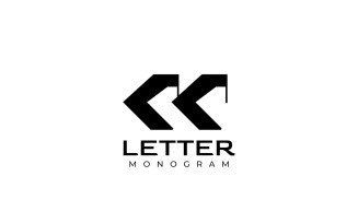 Monogram Letter CK Flat Logo