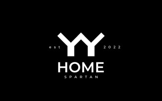 Monogram Letter YY Home Sparta Logo