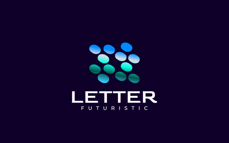 Round Technology Dot Logo Logo Template