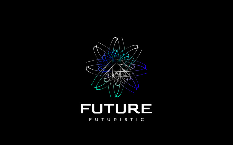 Trend Futuristic Line Techno Logo Logo Template
