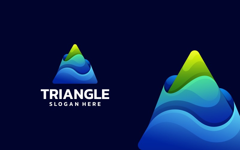 Triangle Color Gradient Logo Logo Template