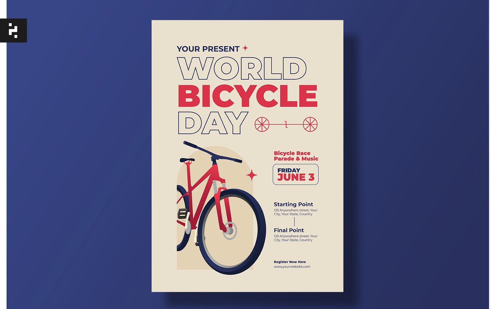 Template #240885 Poster Bicycle Webdesign Template - Logo template Preview