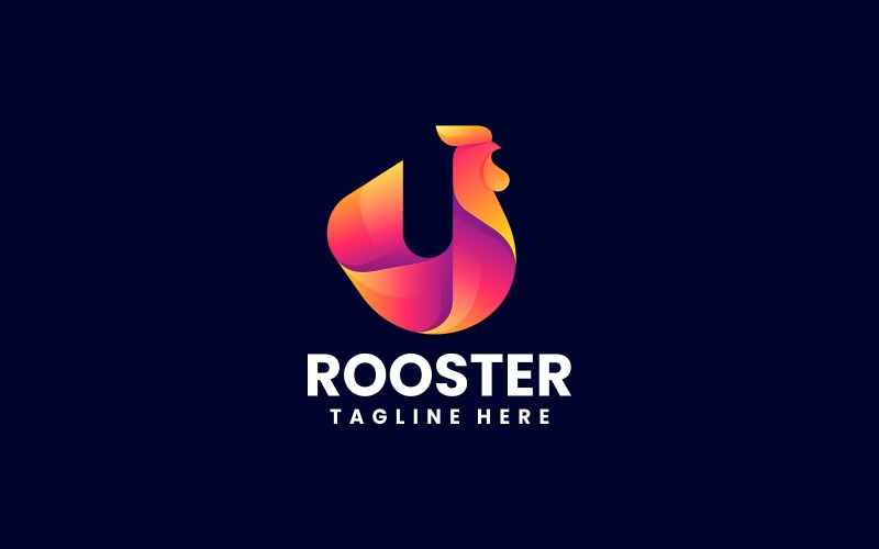 Colorful Rooster Logo Style Logo Template