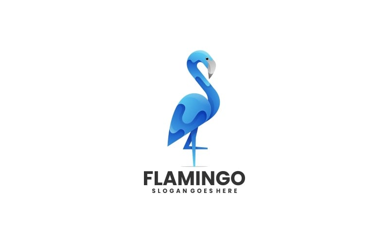 Flamingo Color Gradient Logo Style Logo Template