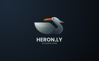Heron Color Gradient Logo Template