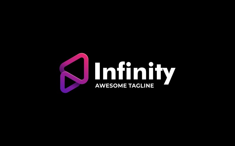 Infinity Line Gradient Logo Logo Template